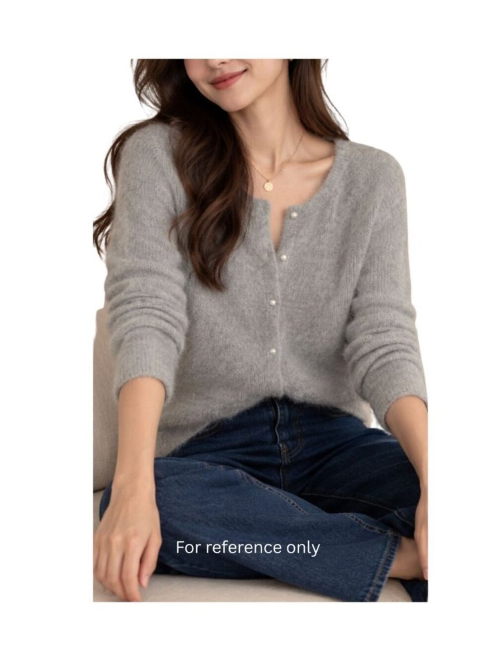 Sezane Gaspard cardigan in Mottled Grey